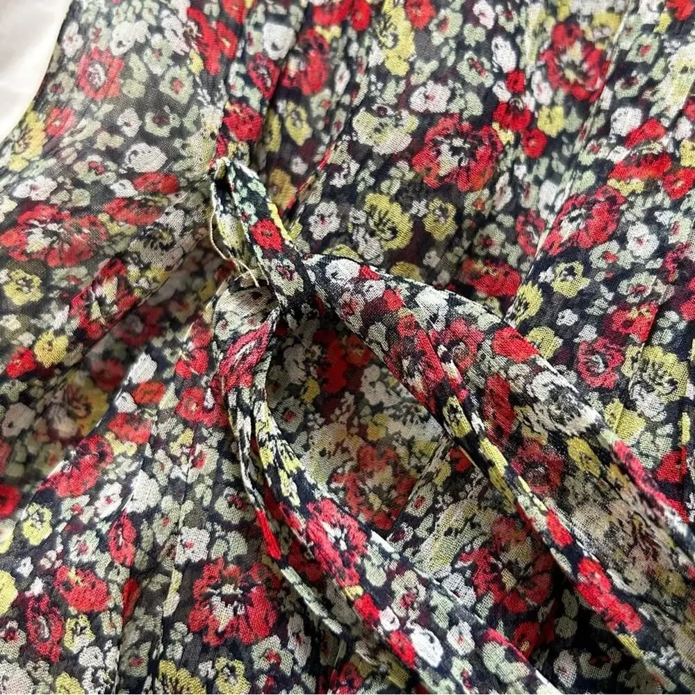 Juicy Couture Silk Felicity Floral Mini Dress in Cherry Size 0 NWT